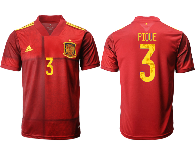 Cheap Men 2021 Europe Spain home AAA version 3 soccer jerseys